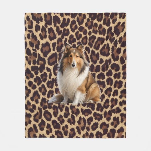 Manta de rough collie de tela polar fleece deken (Voorkant)
