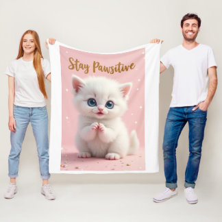 Manta para bebé con diseño de gatito tierno fleece deken