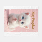 Manta para bebé con diseño de gatito tierno  fleece deken (Voorkant (Horizontaal))