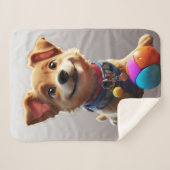 Manta Perrito animado Sherpa Deken (Voorkant (horizontaal))