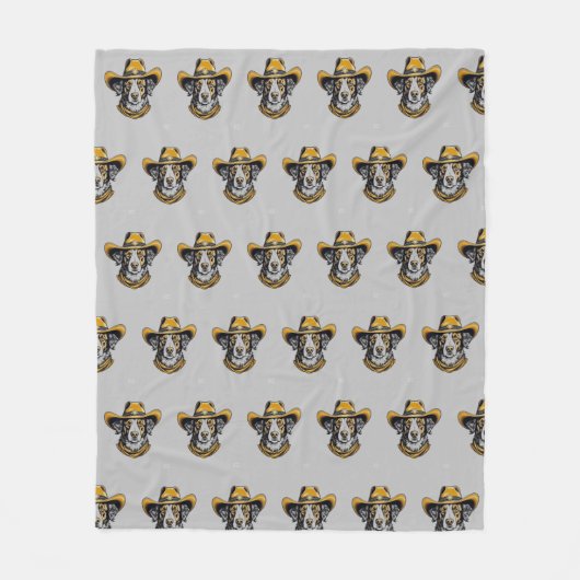 Manta personalizada con foto de perro con sombrero fleece deken (Voorkant)