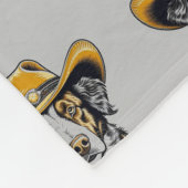 Manta personalizada con foto de perro con sombrero fleece deken (Hoek)