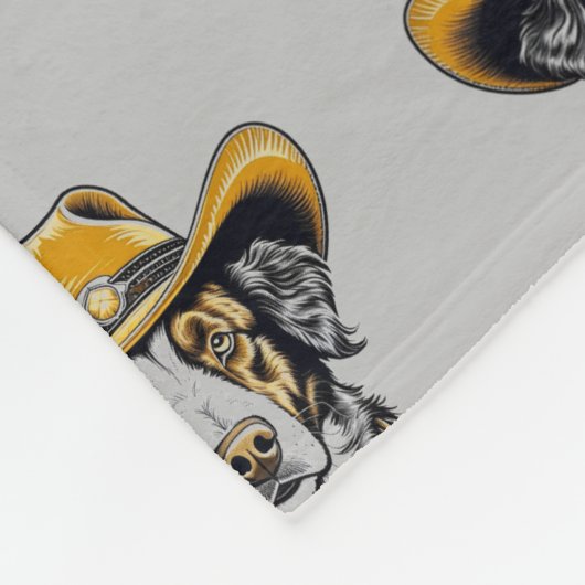 Manta personalizada con foto de perro con sombrero fleece deken