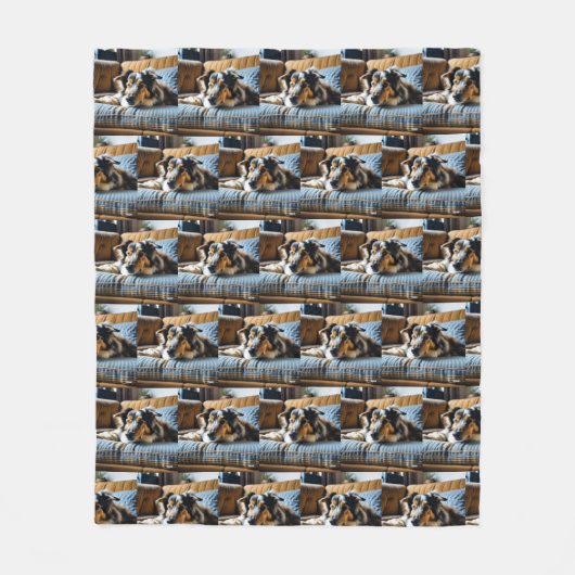 Manta personalizada con foto de perro fleece deken (Voorkant)