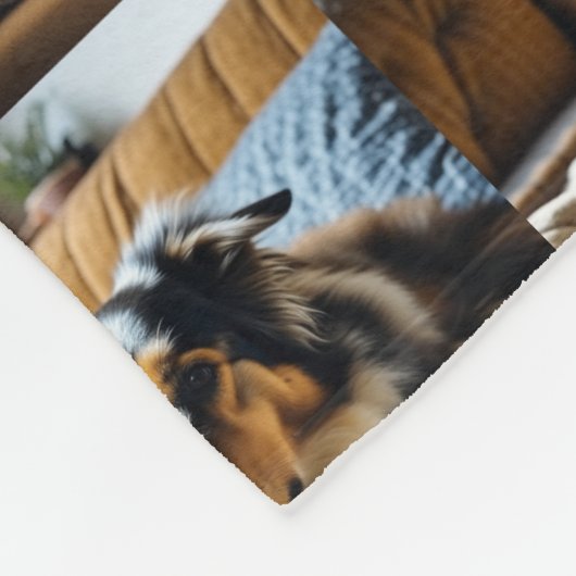 Manta personalizada con foto de perro fleece deken (Hoek)