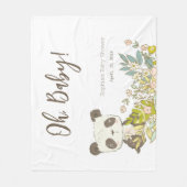 Manta polar Baby Shower Panda Fleece Deken (Voorkant)
