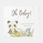 Manta polar Baby Shower Panda Fleece Deken (Voorkant (Horizontaal))