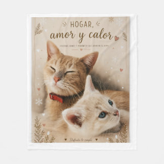 Manta Polar de Gatos Tiernos Diseño Acogedor de Fleece Deken