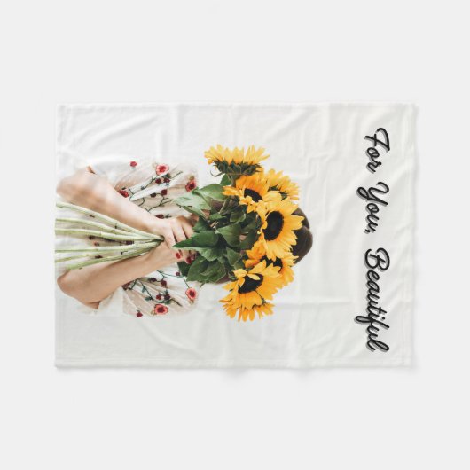 Manta polar Girasoles Fleece Deken (Voorkant (Horizontaal))