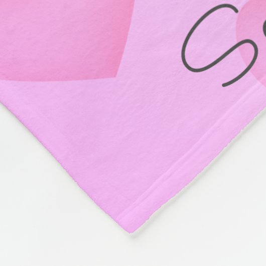 Manta polar personalizada de corazones fleece deken (Hoek)