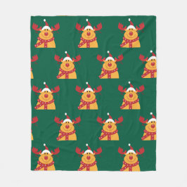 Manta Polar "Reno Nariz Roja" Fleece Deken