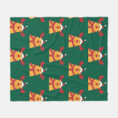 Manta Polar "Reno Nariz Roja" Fleece Deken (Voorkant (Horizontaal))