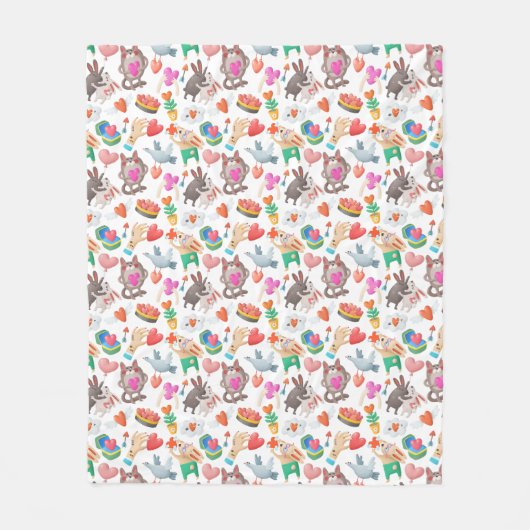 Manta polar San Valentín Fleece Deken (Voorkant)