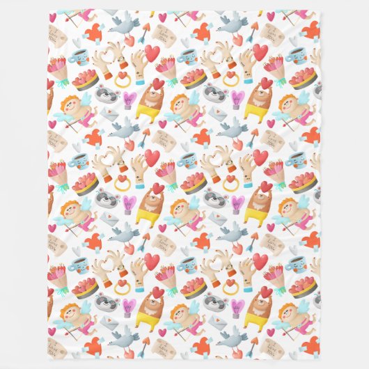 Manta polar San Valentín grande Fleece Deken (Voorkant)