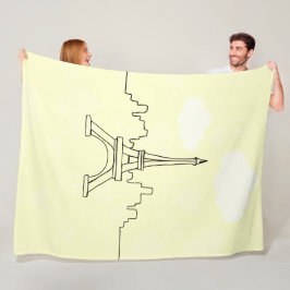 Manta Polar Torre Eiffel  Fleece Deken