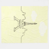 Manta Polar Torre Eiffel Fleece Deken (Voorkant (Horizontaal))