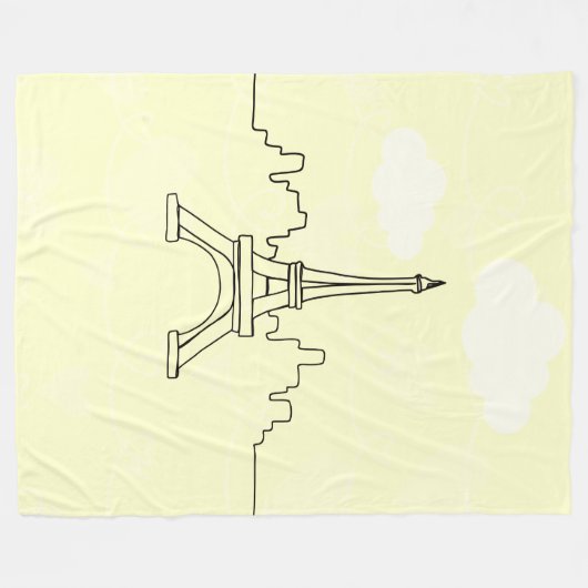 Manta Polar Torre Eiffel Fleece Deken (Voorkant (Horizontaal))