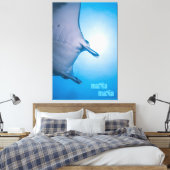 Manta ray canvas afdruk (Insitu (Slaapkamer))