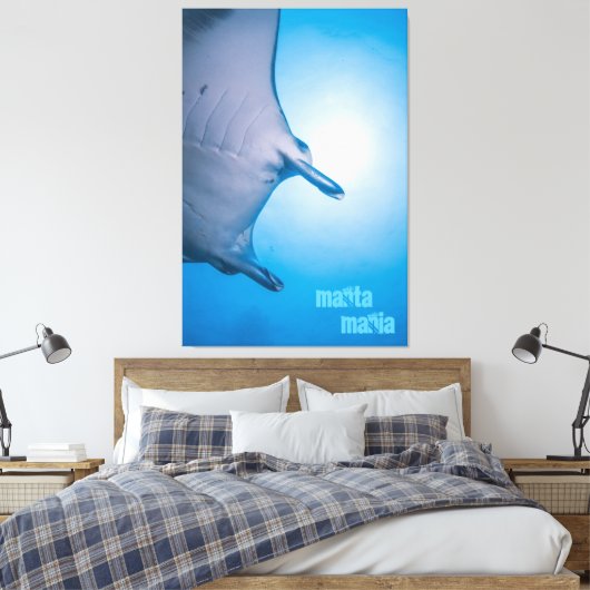 Manta ray canvas afdruk (Insitu (Slaapkamer))