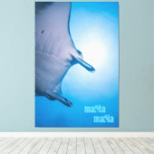 Manta ray canvas afdruk (Insitu (Houten vloer))