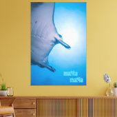 Manta ray canvas afdruk (Insitu (Woonkamer))