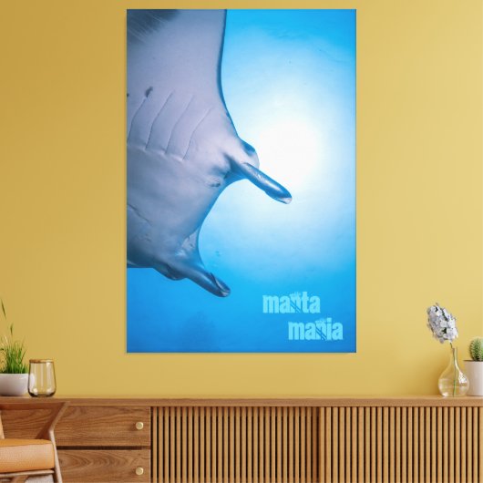 Manta ray canvas afdruk (Insitu (Woonkamer))