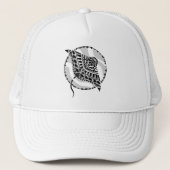 Manta Ray Cool Tribal Ocean Design Trucker Pet (Voorkant)