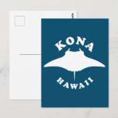 Manta Ray duiken in Kona, Hawaï Briefkaart (Voorkant / Achterkant)