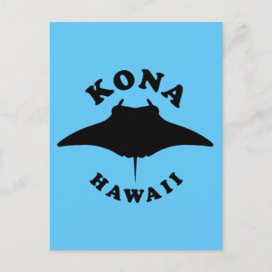 Manta Ray duiken in Kona, Hawaï Briefkaart