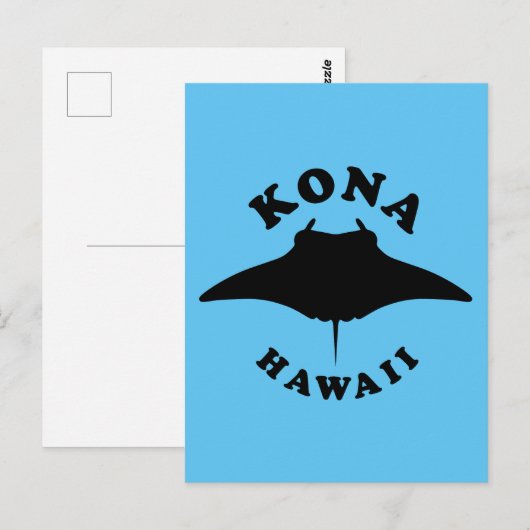 Manta Ray duiken in Kona, Hawaï Briefkaart (Voorkant / Achterkant)