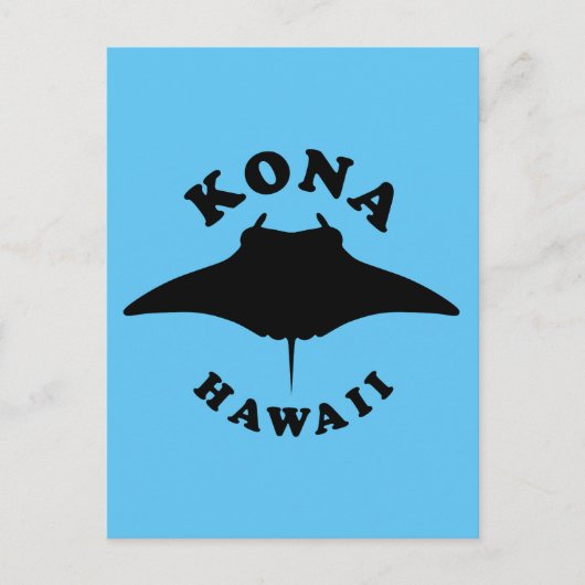 Manta Ray duiken in Kona, Hawaï Briefkaart (Voorkant)