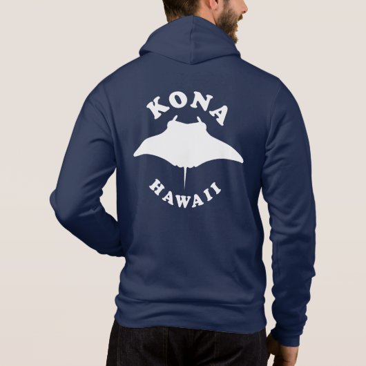 Manta Ray duiken in Kona, Hawaï Hoodie (Achterkant)