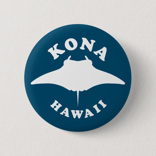 Manta Ray duiken in Kona, Hawaï Ronde Button 5,7 Cm (Voorkant)