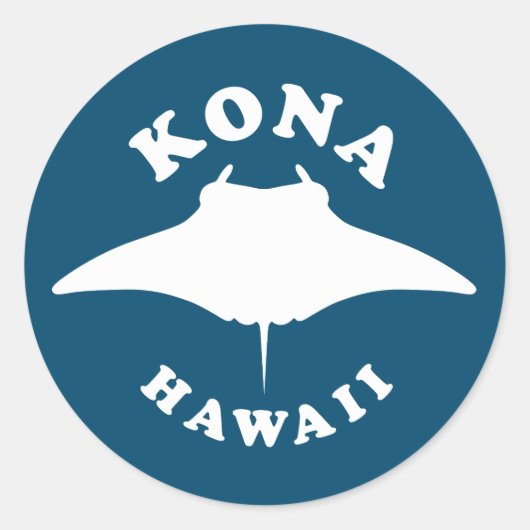 Manta Ray duiken in Kona, Hawaï Ronde Sticker (Voorkant)