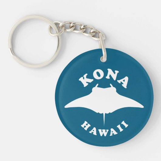 Manta Ray duiken in Kona, Hawaï Sleutelhanger (Voorkant)