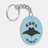 Manta Ray duiken in Kona, Hawaï Sleutelhanger (Voorkant Links)