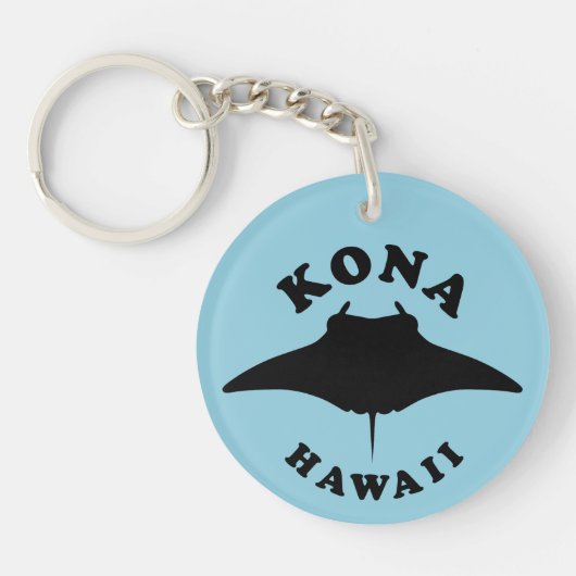 Manta Ray duiken in Kona, Hawaï Sleutelhanger (Voorkant)