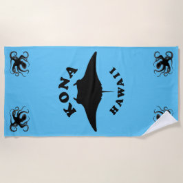 Manta Ray duiken in Kona, Hawaï Strandlaken