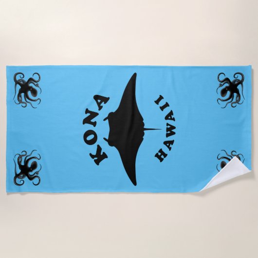Manta Ray duiken in Kona, Hawaï Strandlaken (Voorkant)