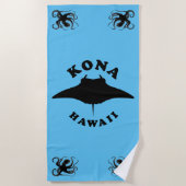 Manta Ray duiken in Kona, Hawaï Strandlaken (Voorkant)