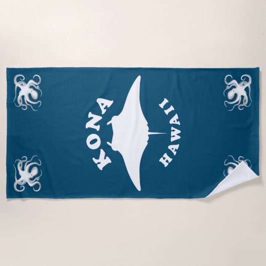 Manta Ray duiken in Kona, Hawaï Strandlaken (Voorkant)