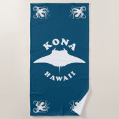 Manta Ray duiken in Kona, Hawaï Strandlaken (Voorkant)