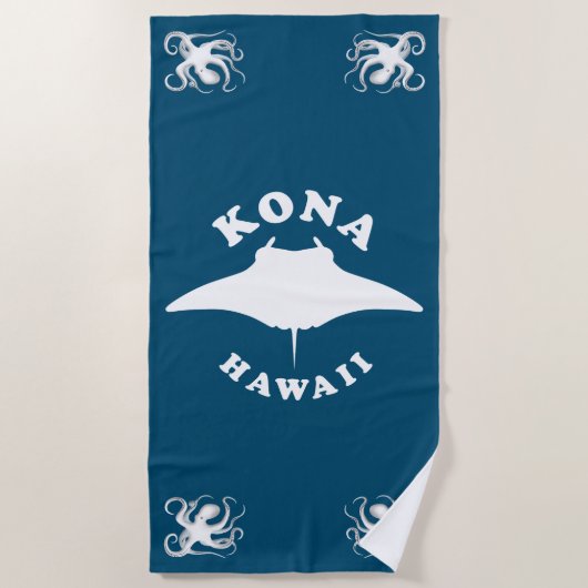 Manta Ray duiken in Kona, Hawaï Strandlaken (Voorkant)
