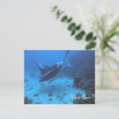 Manta Ray Encounter Diving in Bora Bora Briefkaart (Staand voorkant)