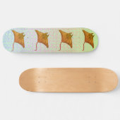 Manta Ray Flames custom name Skateboard (Horizontaal)