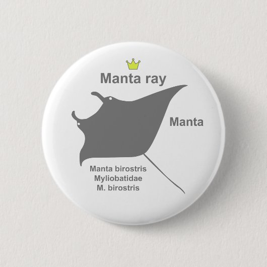 Manta ray g5 ronde button 5,7 cm (Voorkant)