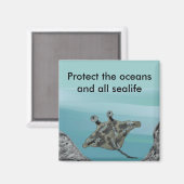 Manta Ray Habitat Protection Magnet (Voorkant / Achterkant)
