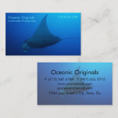 Manta Ray in het Visitekaartje van het Koraal Zee (Voorkant / Achterkant)