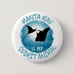 Manta Ray is mijn dierlijk Ronde Button 5,7 Cm