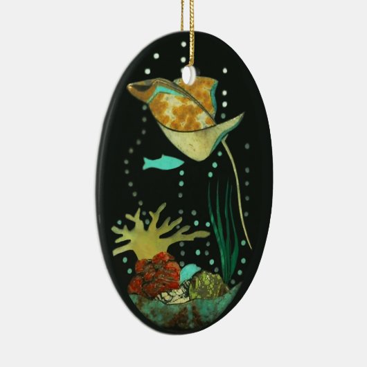 Manta Ray Keramisch Ornament (Rechts)